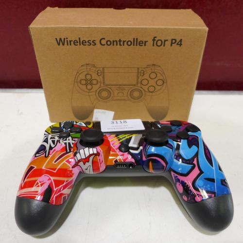 3118 - Graffiti print Wireless controller for P4