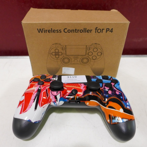 3119 - Graffiti print Wireless controller for P4