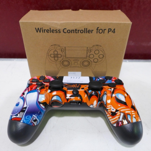 3122 - Graffiti print Wireless controller for P4