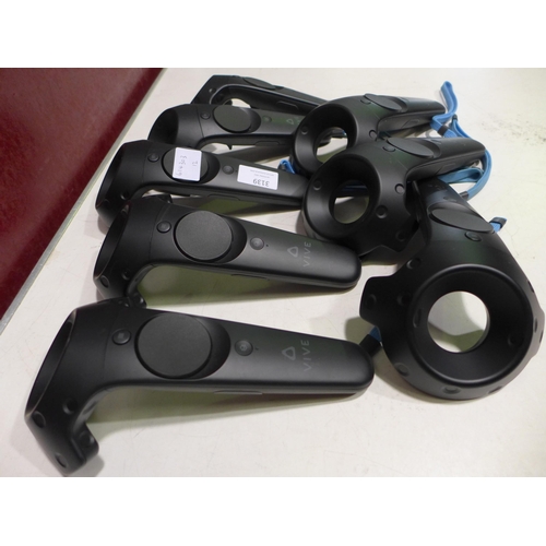 3139 - 8 Vive HTC hand controllers * this lot is subject to VAT