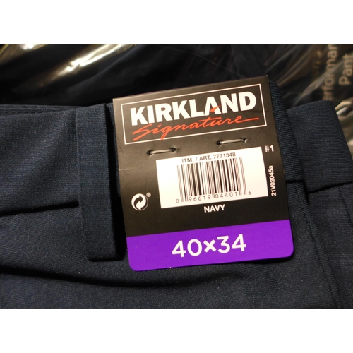 3168 - Bag of men's Kirkland Signature navy trousers, various sizes * this lot is subject to VAT