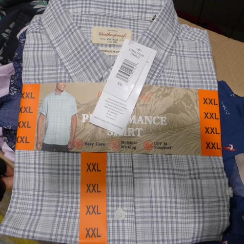 3180 - Box of men's Loose shirts, mixture of sizes, styles and colours * this lot is subject to VAT