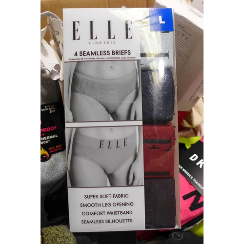 3181 - Box of women's branded underwear, including Elle, DKNY & Speedo * this lot is subject to VAT