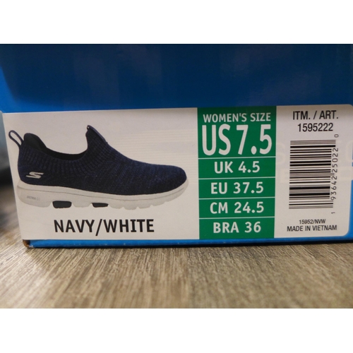 3228 - Women's navy Ultra Go Skechers, UK size 4.5 * this lot is subject to VAT