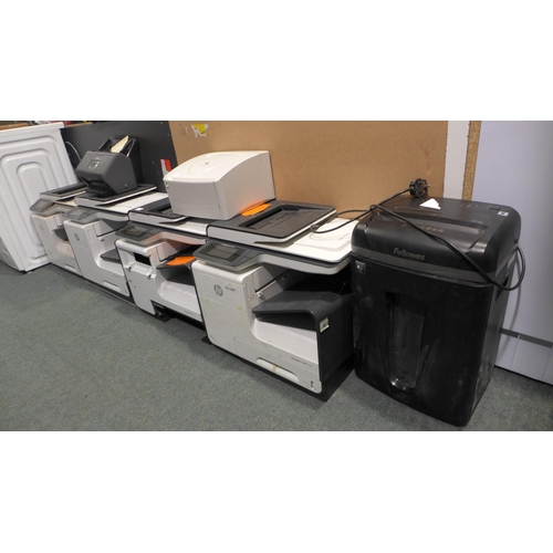 3245 - 4 HP Pagewide Pro MFP 477DW Printers, Brother ADS 2800w Printer, Canon Image Formula DR-6010C and a ... 