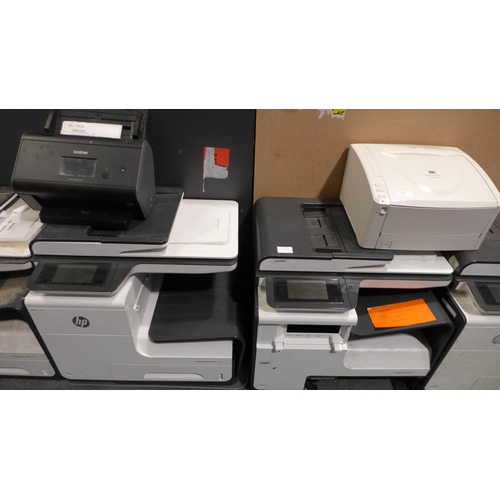 3245 - 4 HP Pagewide Pro MFP 477DW Printers, Brother ADS 2800w Printer, Canon Image Formula DR-6010C and a ... 