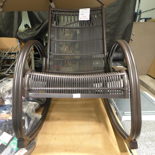 3248 - Agio Woven Rattan Sunset Rocker, (275Z-9)    * This lot is subject to vat