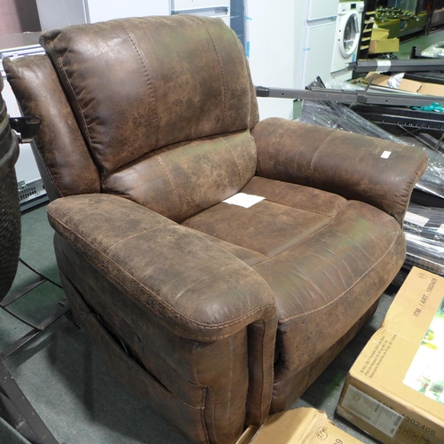 3287 - Brown Fabric Power Recliner  Original RRP £374.91 + vat  (275Z-37)    * This lot is subject to vat