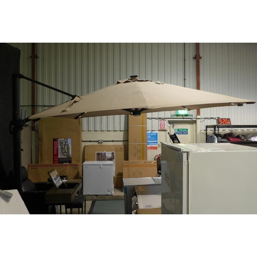 3327 - Atleisure 11Ft Mushroom LED Cantilever Umbrella with Base, Original RRP £416.66 + vat  (275Z-14)    ... 