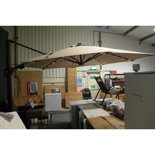 3327 - Atleisure 11Ft Mushroom LED Cantilever Umbrella with Base, Original RRP £416.66 + vat  (275Z-14)    ... 