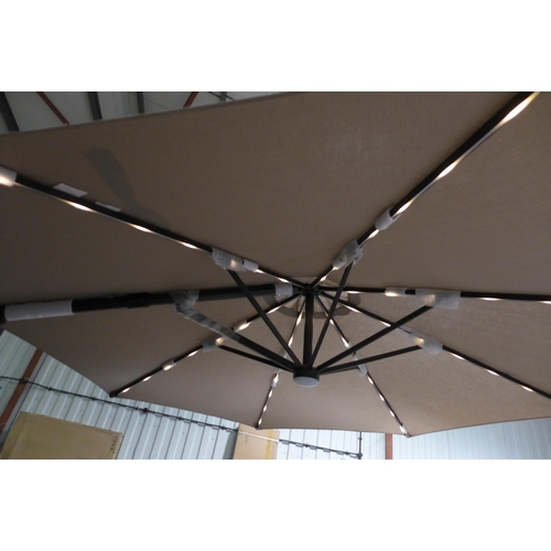 3327 - Atleisure 11Ft Mushroom LED Cantilever Umbrella with Base, Original RRP £416.66 + vat  (275Z-14)    ... 