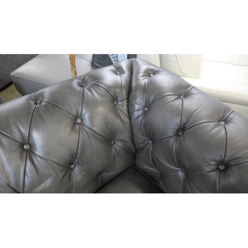 1301 - New Allington 3 Str Grey Leather Sofa: 5858Ls  , Original RRP  £1666.66 + vat (4143-5) * This lot is... 