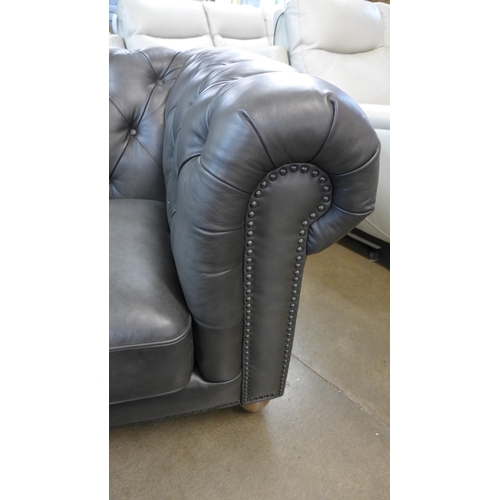 1302 - New Allington 3 Str Grey Leather Sofa: 5858Ls, Original RRP £1666.66 + vat (4142-9) * This lot is su... 