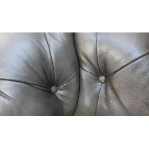 1303 - Allington 3 Seater Grey Leather Chesterfield Sofa, Original RRP £1999.99 + VAT (4143-31) * This lot ... 