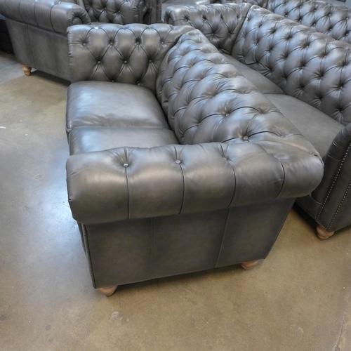 1304 - New Allington 2 Str Grey Leather Sofa: 5858Ls , Original RRP £1374.99 + vat (4142-10) * This lot is ... 