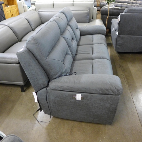 1373 - Kuka Fabric 3 Seat Sofa  Power Recliner Km.C012, Original RRP  £999.99 + vat (4143-6) * This lot is ... 