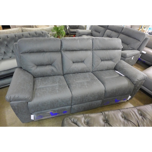 1374 - Kuka Fabric 3 Seat Sofa  Power Recliner Km.C012, Original RRP £999.99 + vat (4142-16) * This lot is ... 