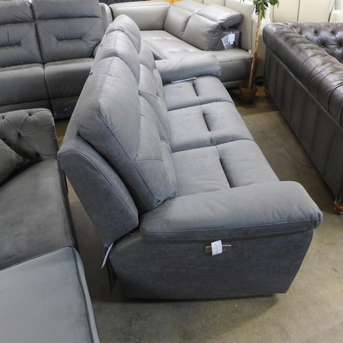 1374 - Kuka Fabric 3 Seat Sofa  Power Recliner Km.C012, Original RRP £999.99 + vat (4142-16) * This lot is ... 