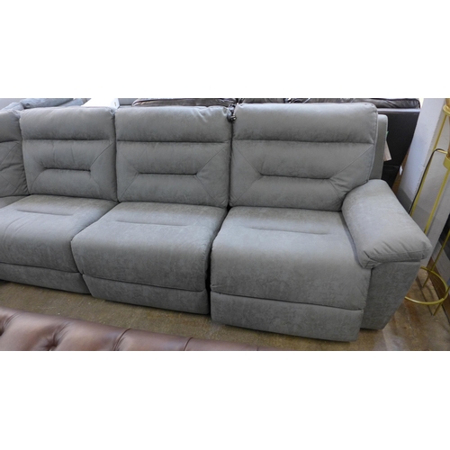 1453 - Justin Grey Fabric       Reclining Sectional Sofa, Original RRP  £1833.33 + vat (4143-3) * This lot ... 