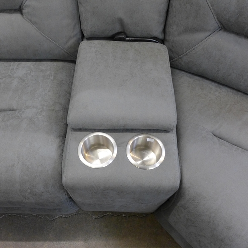 1453 - Justin Grey Fabric       Reclining Sectional Sofa, Original RRP  £1833.33 + vat (4143-3) * This lot ... 