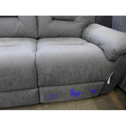 1455 - Kuka Justin Grey Fabric Power Reclining 3 Seater Sofa, Original RRP £1199.98 + VAT  * This lot is su... 