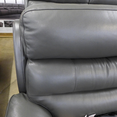 1487 - Grace Grey Leather 2.5 Stpower Recliner, Original RRP £958.33 + vat (4142-6) * This lot is subject t... 