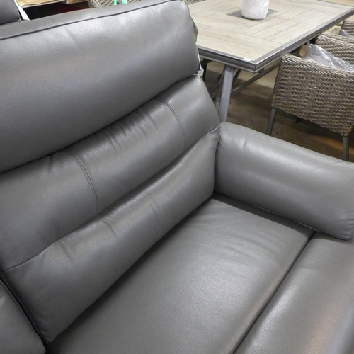 1487 - Grace Grey Leather 2.5 Stpower Recliner, Original RRP £958.33 + vat (4142-6) * This lot is subject t... 