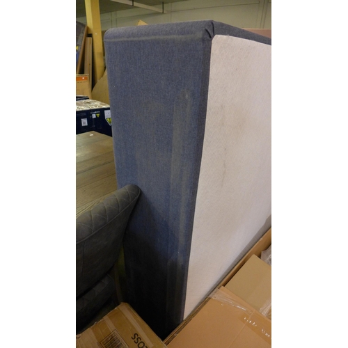 1533 - A grey upholstered double divan bed base (marked) * this lot is subject to VAT