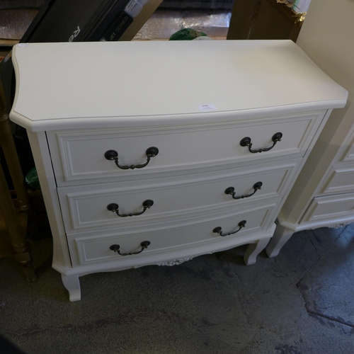 1558 - A French style chest of three drawers