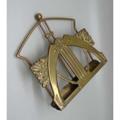 628 - A Jugendstil hanging letter holder