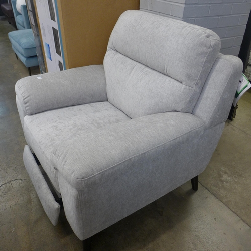 1452 - Grace Slvr Fab Armchair  With Power Recliner , Original RRP  £516.66 + va t(4143-19) * This lot is s... 