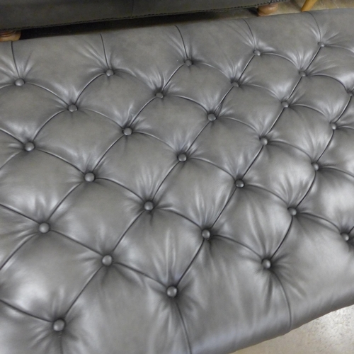 1304 - New Allington Footstool Grey Leather: 5158Ls , Original RRP £499.91 + vat (4120-12)  * This lot is s... 