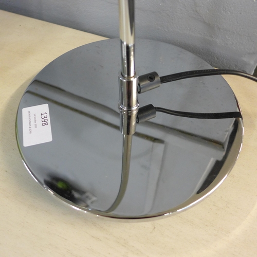 1310 - A chrome effect contemporary lamp, H 48cms (PLTL17120)   #