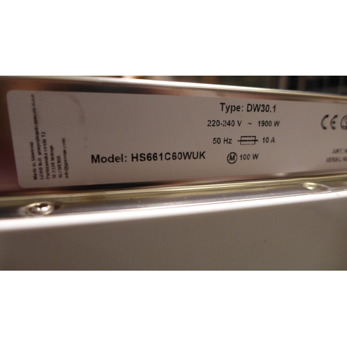 3150 - Hisense White Dishwasher - model: HS661C60WUK, Original RRP £391.66 + vat (271z-14)  * This lot is s... 