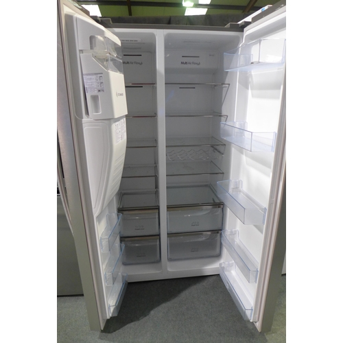 3203 - Hisense Stainless Steel Side By Side Fridge Freezer - model: RS694N4IIF, Original RRP £666.66 + vat ... 