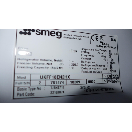 3207 - Smeg Stainless Steel Tall Freezer model: UKFF18EN2HX, Original RRP £524.99 + vat (271z-51)  * This l... 