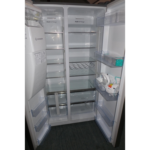 3230 - Hisense Stainless Steel Side By Side Fridge Freezer - model: RS694N4IIF, Original RRP £666.66 + vat ... 