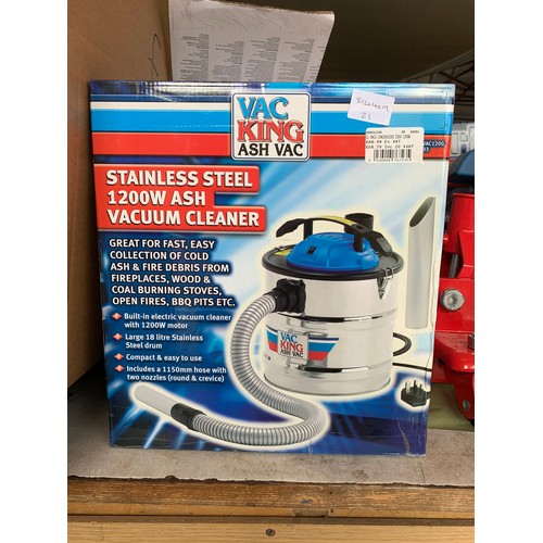 2005 - Vac king stainless steel 1200w ash vacuum cleaner - MM4379 - sold as scrap * this lot is subject to ... 