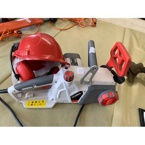 2027 - A Cobra CS40E electric chainsaw, no blade, lightly used