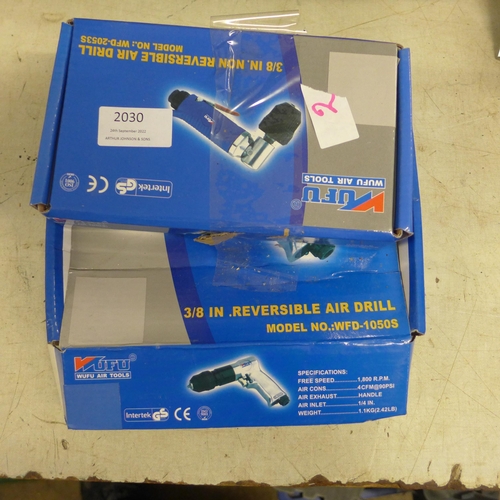 2043 - 2 boxed Mufu air-driven drills *This lot is subject to VAT