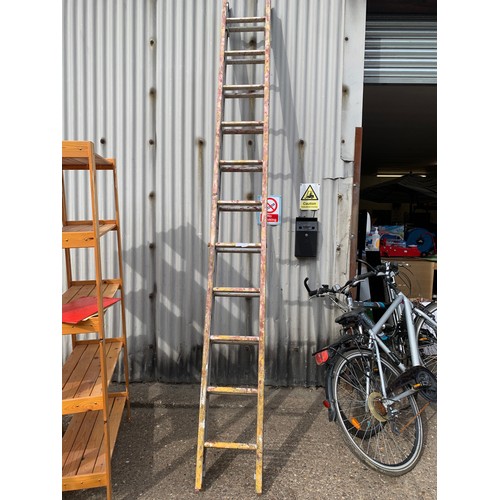2060 - 11 Rung double aluminium ladder