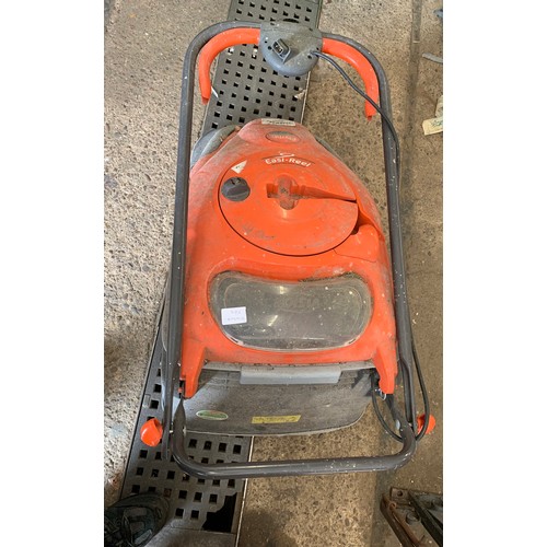 2121 - A Flymo Vision Compact 380 mower with easy-reel & tangle-free cable storage