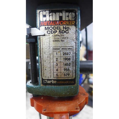 2088 - Clarke CDPSDC pillar drill with drill bits & machine vice