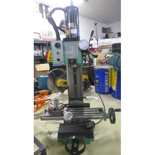 2090 - 850mm tall vertical milling/drilling machine with 400mm engineering work table