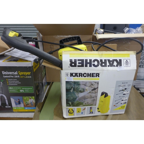 2104 - Karcher K214 pressure washer with hose and pistol head, boxed