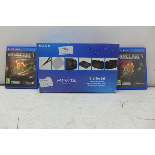 2167 - PS Vita gaming console with 4 games