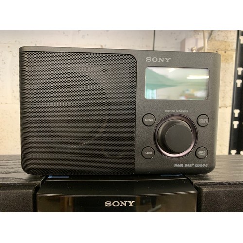 2204 - Sony CMT-EH45DABDAB micro hi-fi component system, & a Sony DAB portable XDR-561D radio