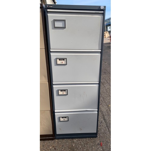 2245 - Two Triumph 4-drawer filing cabinets, one beige, one grey