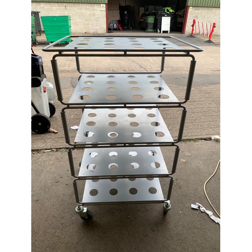 2249 - 5-Tier metal garage/prep trolley