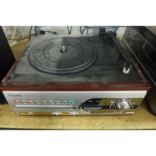 2205 - Steepletone turntable CD radio